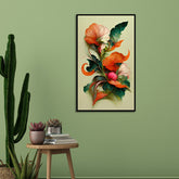 Vintage Inspired Floral Canvas Wall Painting for Home & Office Décor